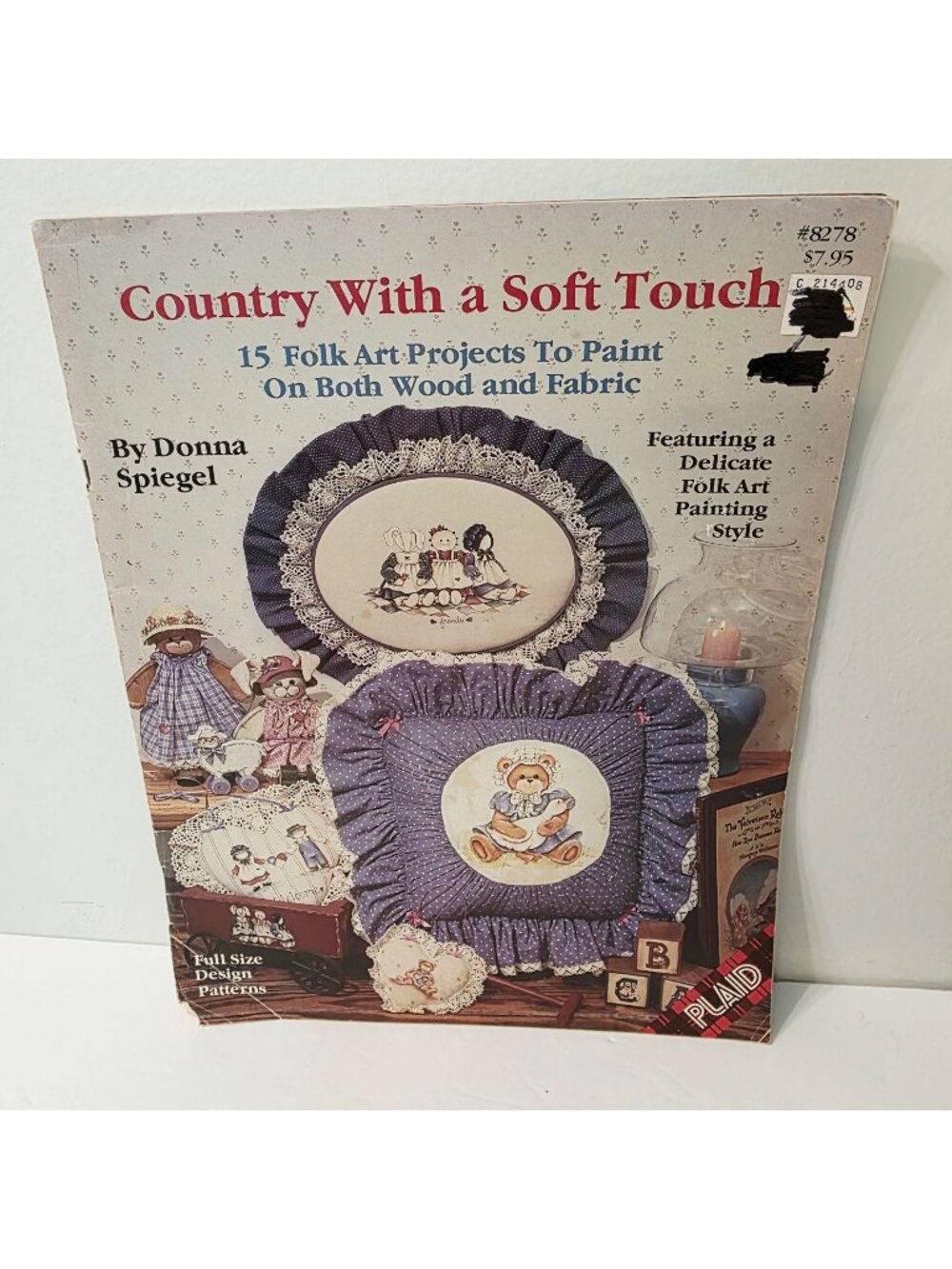 Vtg Plaid Ent. Country Folk Art Projects Paint on Wood/Fabric Donna Spiegel Book